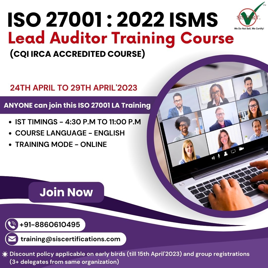 ISO Lead Auditor Training Course | Sis Certifications