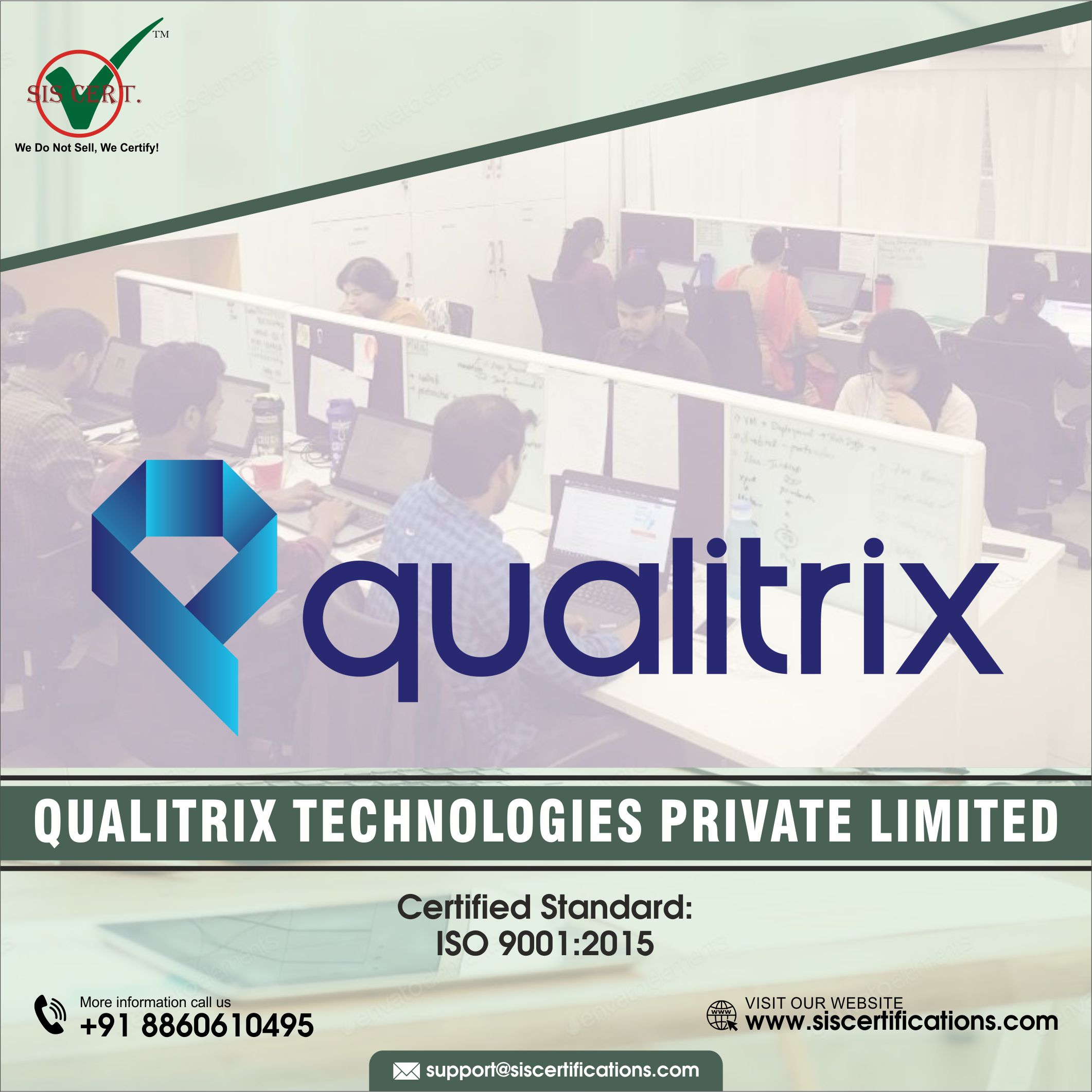 Qualitrix Technologies Pvt Ltd Awarded Iso 9001 Certification 1874