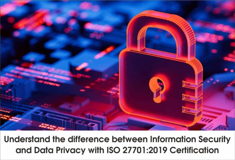 Understand the difference between Information Security and Data Privacy with ISO/IEC 27701:2019 Certification