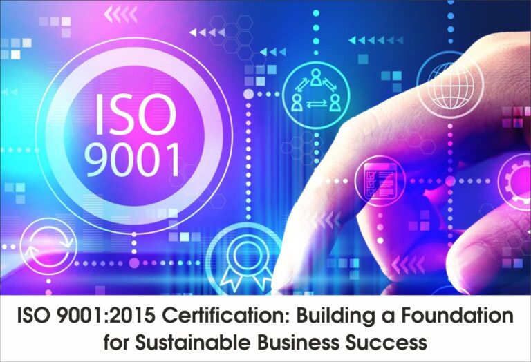 ISO 9001:2015 Certification: Building a Foundation for Sustainable Business Success